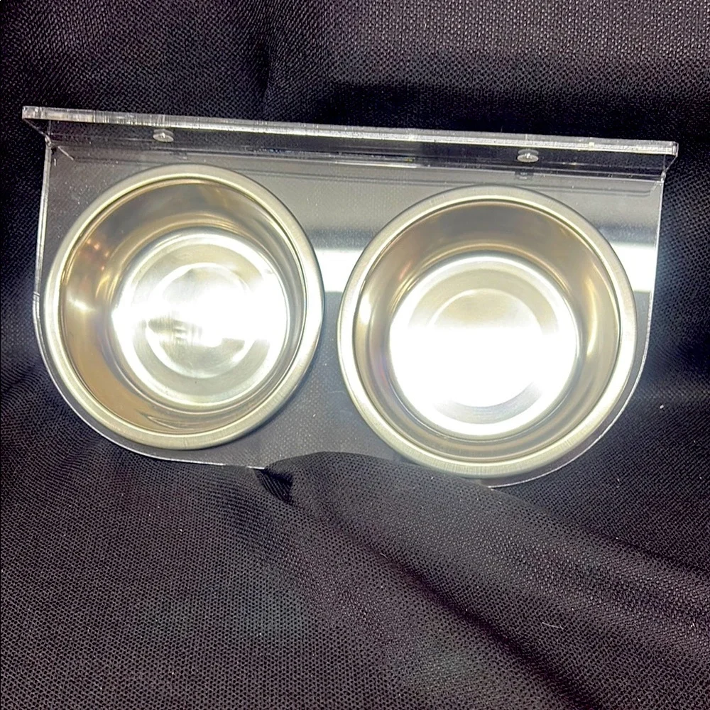 Stainless Steel Double Pet Bowl-nwot